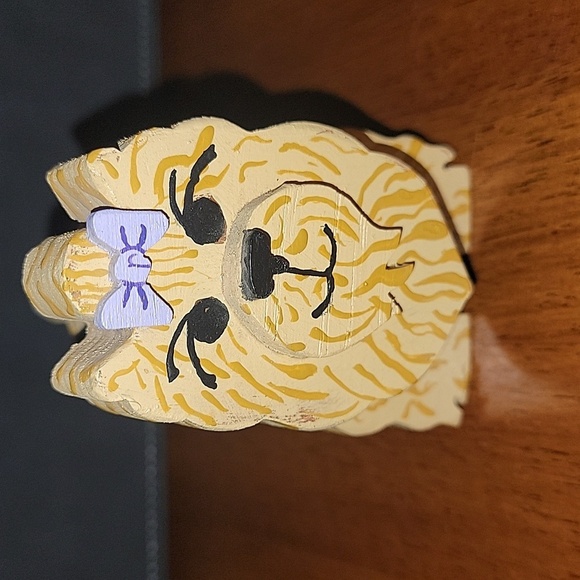 Wooden Yorkie Statue - Picture 3 of 4